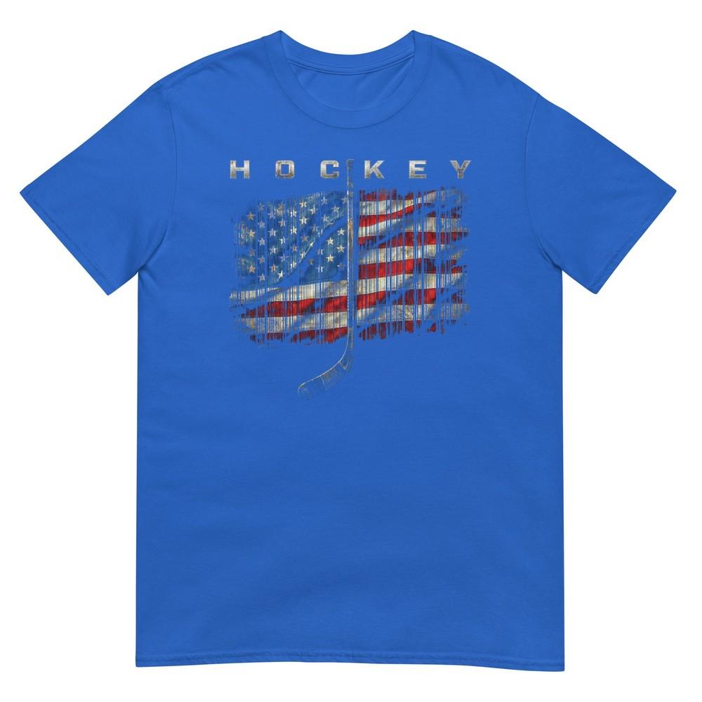 American Flag Hockey Vintage Baseball Bat TShirt