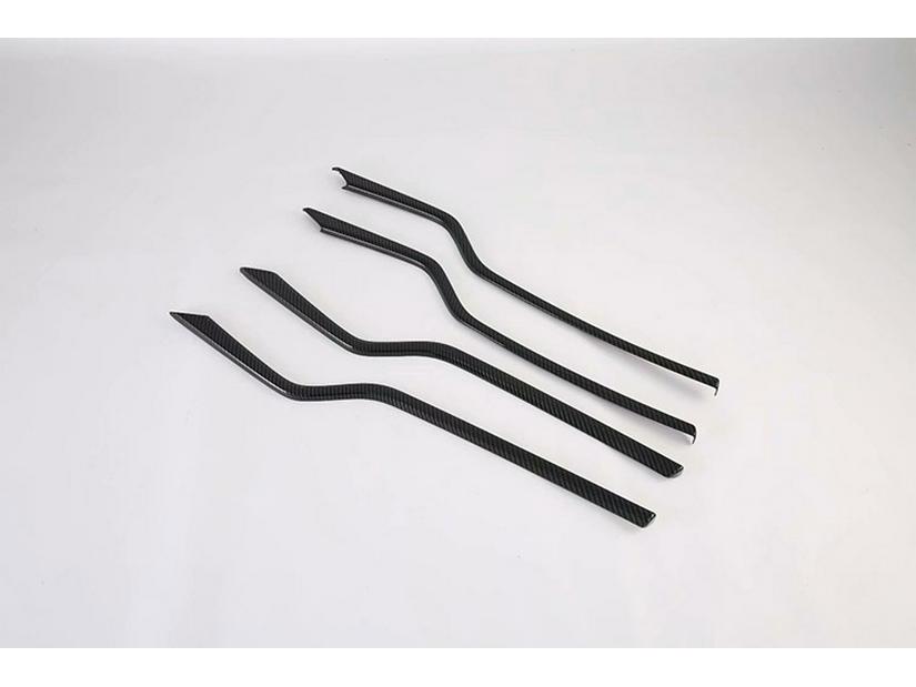 2019 MODEL-S Black Titanium Carbon Fiber Interior Door Trim