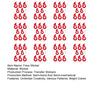 Forehead Decal Stickers for Kids Red Blue Washable Waterproof Face Tattoos for Cosplay Performances Flame Wave Designs Sticker