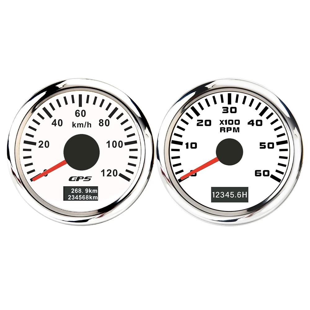ELING 52mm 2 Gauge Set GPS Speedometer 30 60 80 120 200 Km/h 3K 4K 6K 8K RPM Tachometer with Backlight for Car Boat Truck
