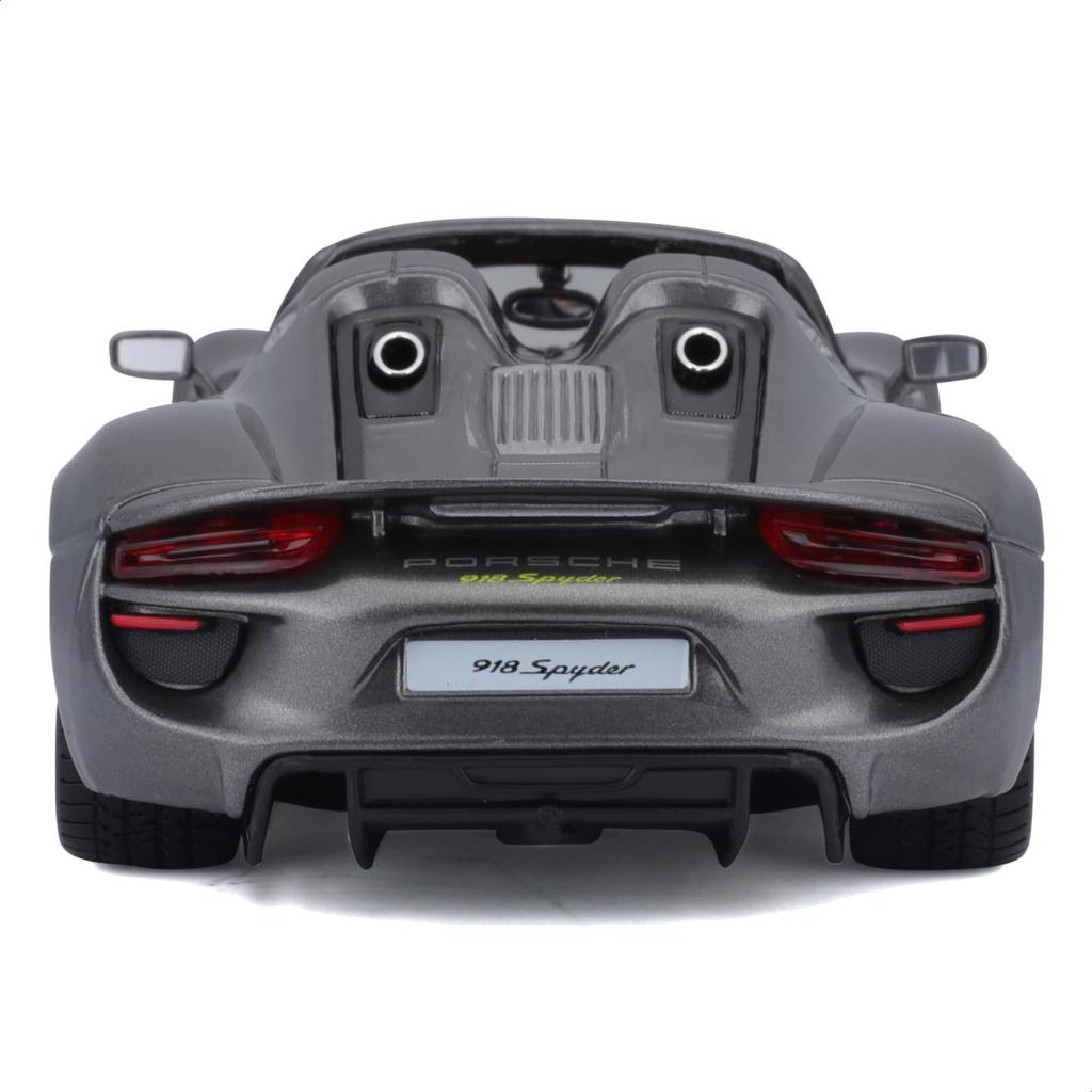 Bburago Scale Porsche 918 Spyder Gray Diecast Model Finished GY 1/24 / Car, Product, 18-21076