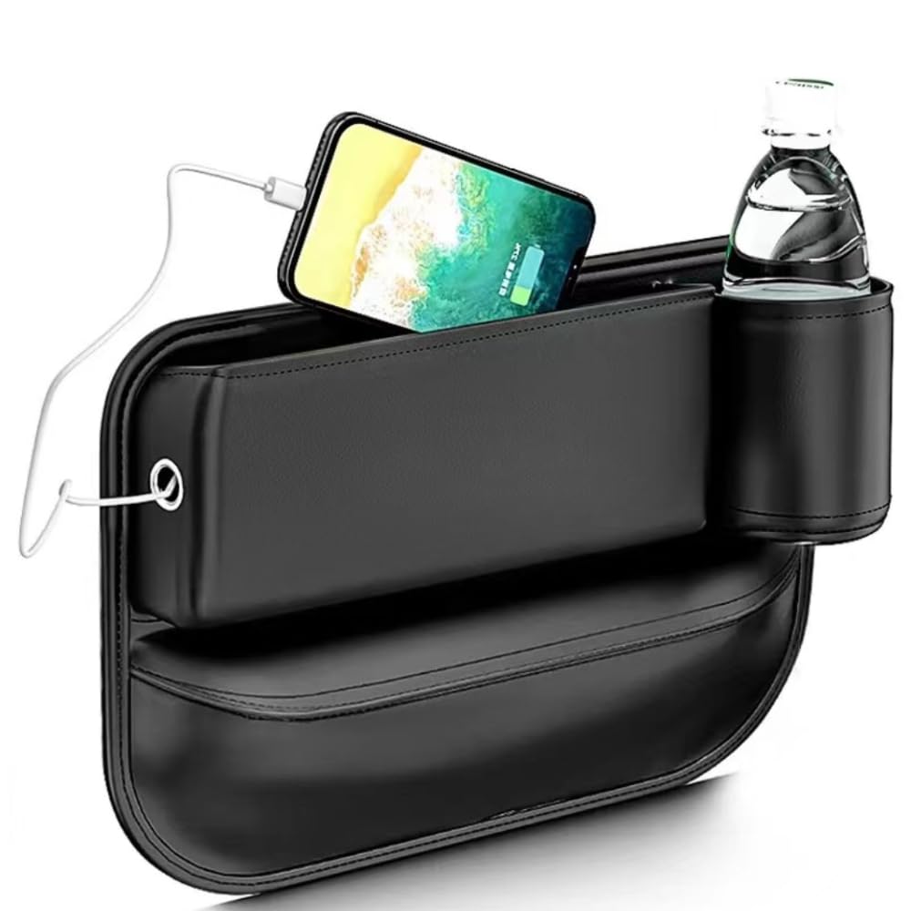 Dotcom Prime Car Seat Gap Storage Drink Holder, Car Seat Side Pocket, Driver's Side, 1 Piece