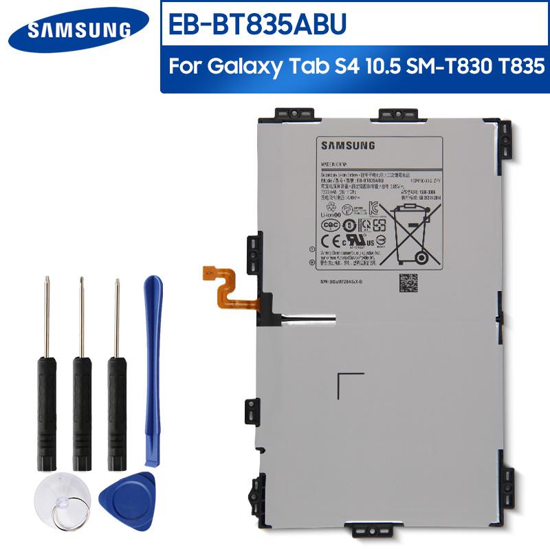 Original Rechargeable Lithium Battery For Samsung Galaxy Tab S4 10.5 SM-T830 T830 SM-T835 T835 EB-BT835ABU Tablet Battery 7300mAh