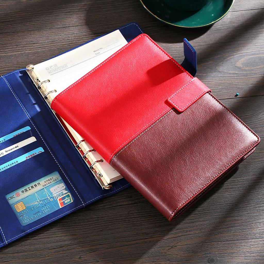 A5 Leder-Studentenheft mit Schnalle, Business-Loseblatt-Notizblock, Büro-Besprechungsprotokollbuch, verdicktes Tagebuch, Reisetagebuch