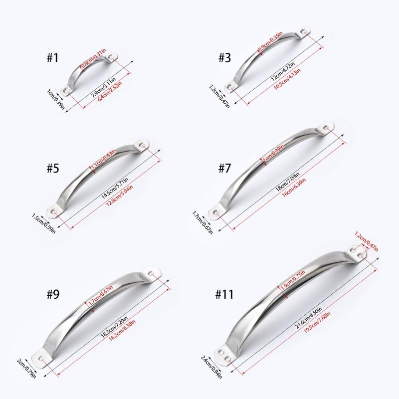 Round Tube Cabinets Handle Heavy Type Stainless Steel Pull For Furniture Drawer Door Chopping Board Simple Mounting Hardware Accessories