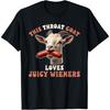 AANGED Funny Throat Goat Swallows Juicy Wieners Inappropriate Adult T-Shirt