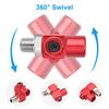 2Pcs Swivel Air Hose Connector 1/4 Inch 360 Degree Swivel Pneumatic Tool Adapter Lightweight Aluminum Air Hose Fittings