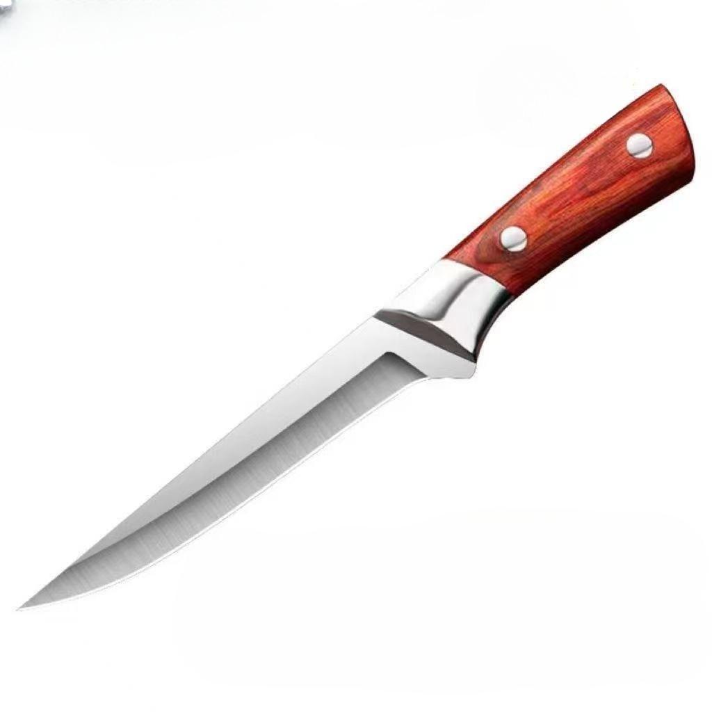 Splitting Meat and Bone Cutting Knife, Meat Slicing Knife, Slaughtering Knife, Cutting Knife, Imitation Redwood Pattern Sharp Knife
