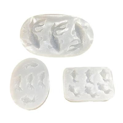 Molde de Silicone de Peixe Dourado Amigo das Crianças Forma Segura de Peixe Ferramenta de Artesanato Para Arte em Resina Chaveiros DIY Enfeites