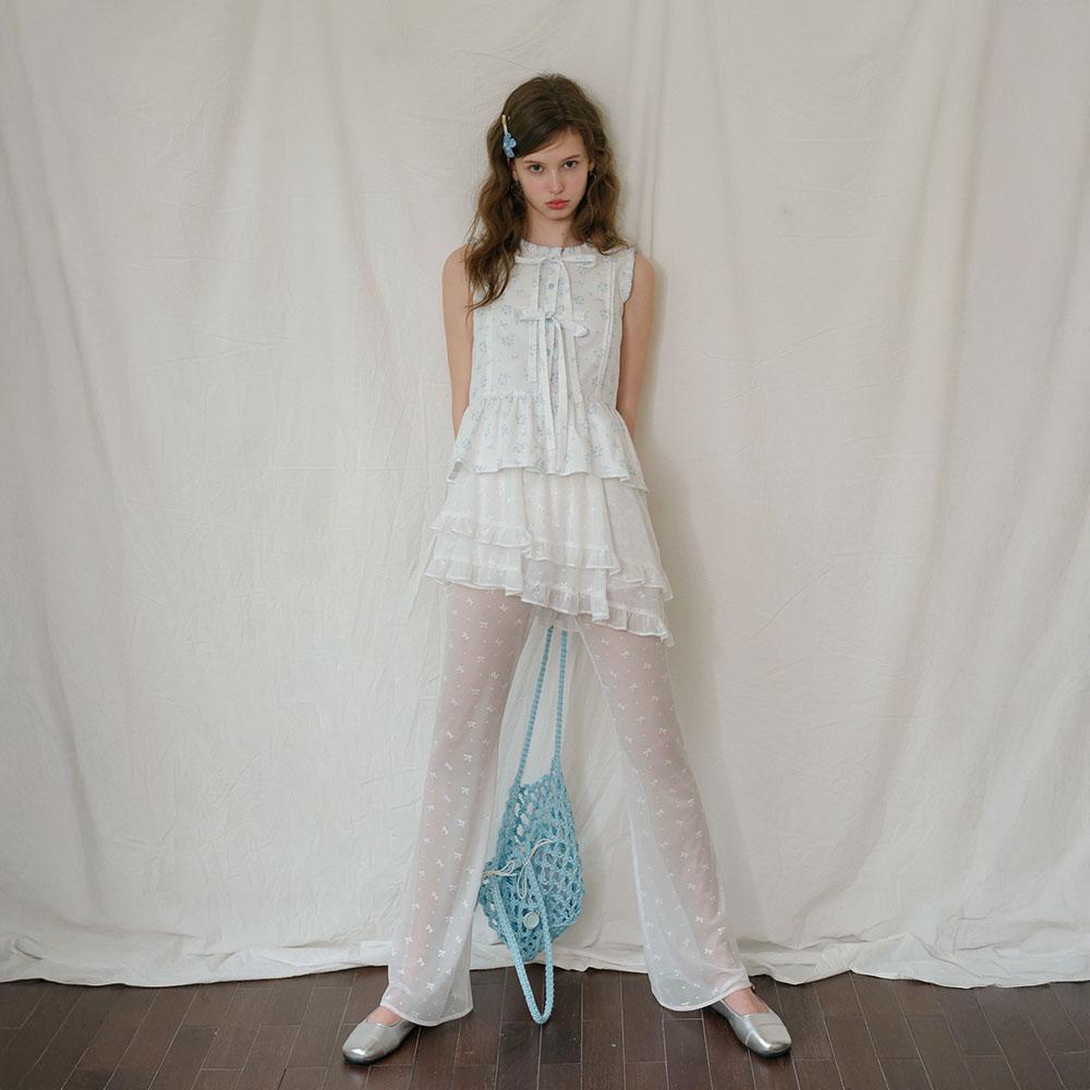 CEST MOIDEW Cest_Lace Tiered Skirt Pants