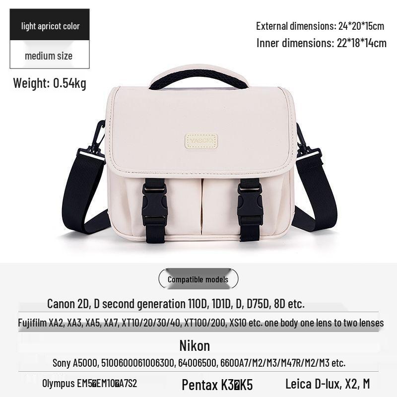 DSLR & Mirrorless Crossbody Camera Bag for Canon, Sony, Fujifilm, Polaroid