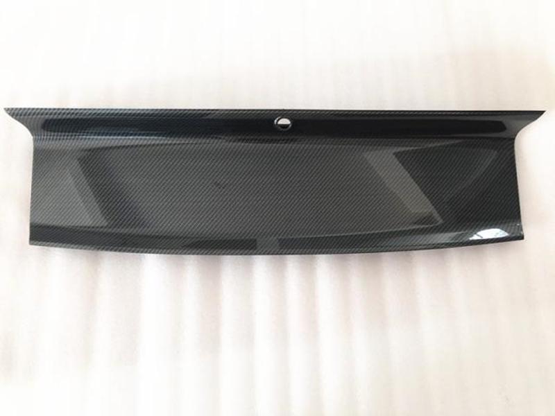 Trunk Lid Decklid Panel Trim For Ford Mustang 2015 2016 2018-2023 Carbon Fiber Look/Gloss Black Tailgate Rear Bumper Guard Cover