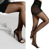 Summer Nylon Sheer Stockings Open Toe Design For Women Lightweight Control Top Tights Toeless Nonslip Pantyhose Hosiery