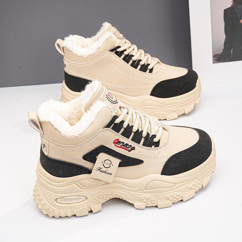 Winter New Velvet Cotton Shoes Ins Tide Thick Baseplate Shoes Sports Casual Shoes CY