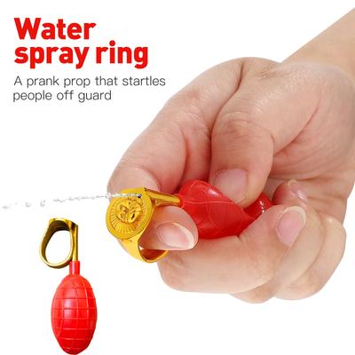 1/5PCS Hidden Water Spray Magic Ring Novelty Magic Toy Prank Game Prop Funny Joke Toy Party Favors Gift for Kids Adults Teens