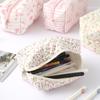 1 Pc Exquisite Bowknot Single-layer Pencil Case, Floral Pattern Design Storage Bag, a Must-have for Back To School Season