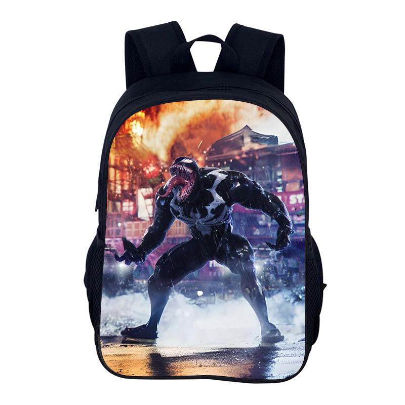 Venom School bag Superhero School Bag 40cm/15.7inch Backpack Zipper Backpack lightening Book Bags Computer Backpack