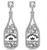 European and American Elements with Rhinestone Letters Wine Bottle Pendant Women's Fashion Personality Earrings Are Hot