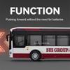 1:42 New Energy Bus Toys Cars Miniature Models Doors Can Opened Car Exquisite Interior Metal Vehicles for Toddler Kids Gifts