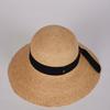 LALA Natural Raffia Ribbon Hat - Black
