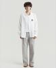 Delma Linen-Touch Semi-Wide Elastic Waist Pants - Sand