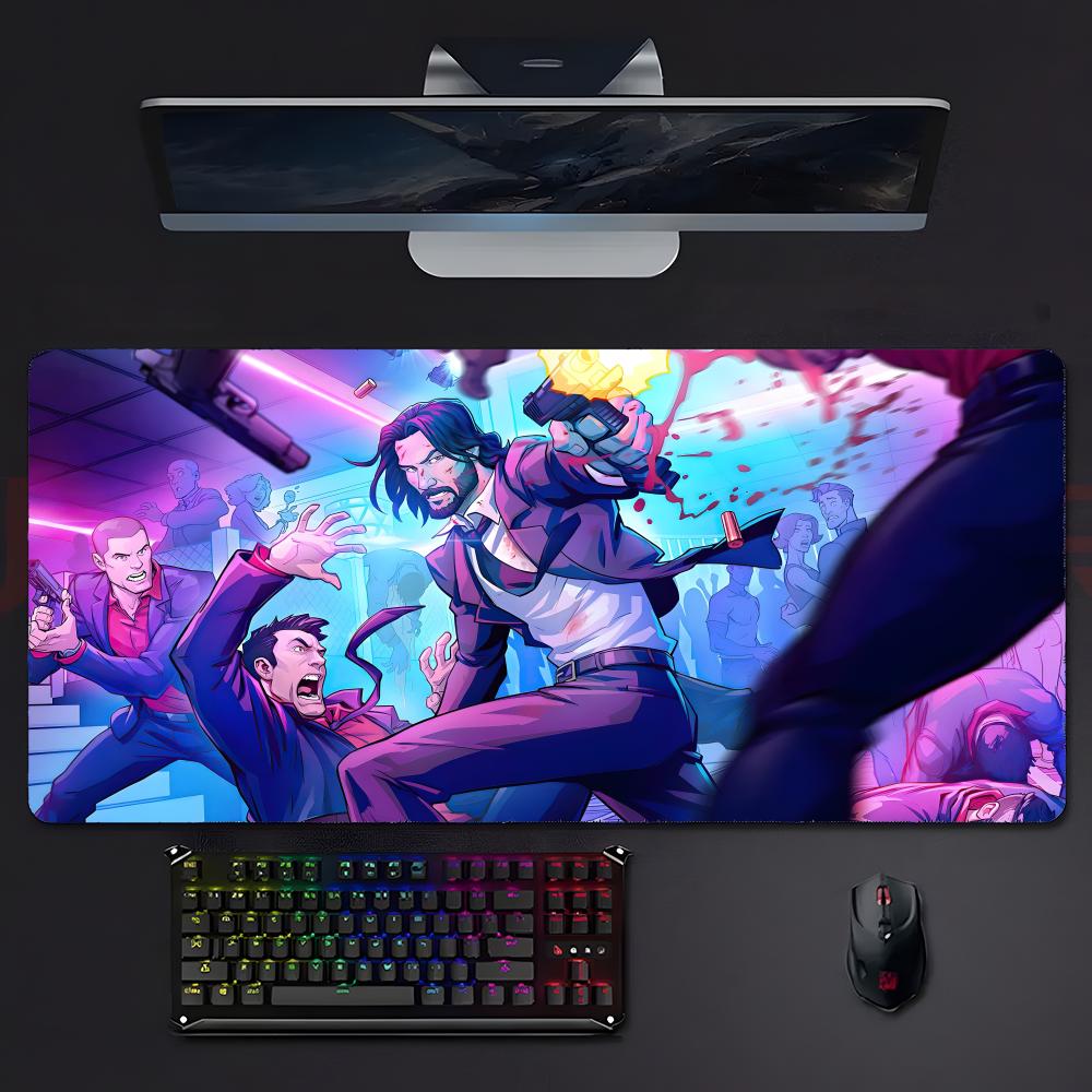 Coole Actiefilm Jjohn Wick Muismat Grote Gaming Muismat Met Gestikte Randen Verdikte Bureau Mat PC