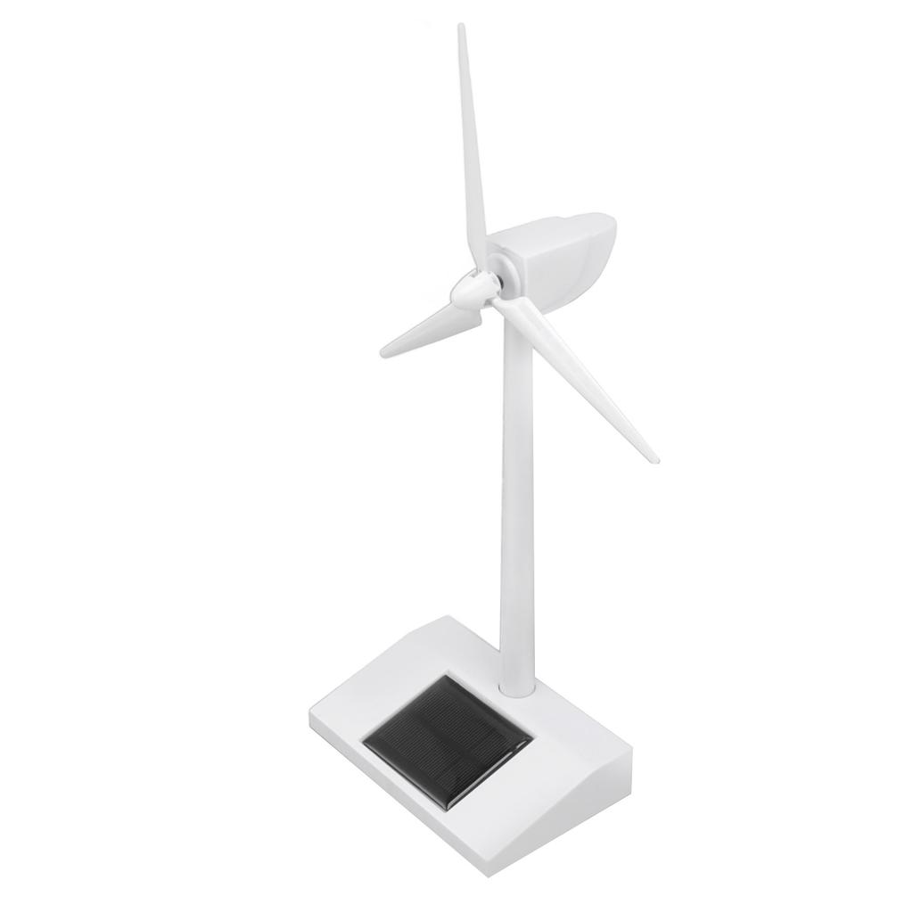 Solar Powered Wind Model DIY Ornament Decoration Science Teaching Educational Desk Windmill Model
