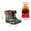 Men's Non-Slip Water-Resistant Work Boots: High-Top, Thick, Durable, Velvet-Lined for Construction and Kitchen Safety