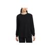 Nike Solid Color Crew Neck Long Sleeve Casual T-Shirt Women Tops Black FN2818-010