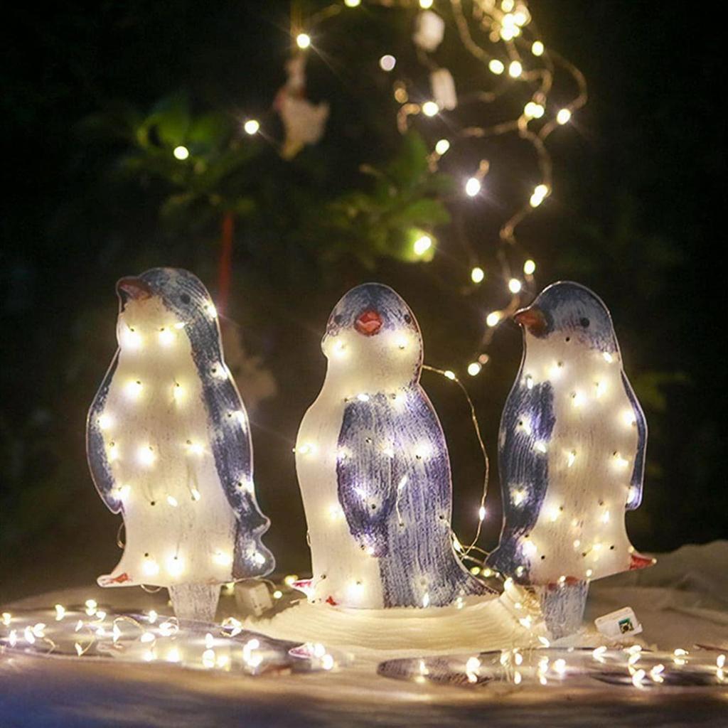 Light-Up Penguin Christmas DecorationPenguin Christmas Decoration Yard Ornaments
