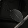 Leaves Pendant Long Style Necklace for Women Girl Silver Color Simple Punk Necklace Fashion Exquisite Jewelry Accessories Gifts