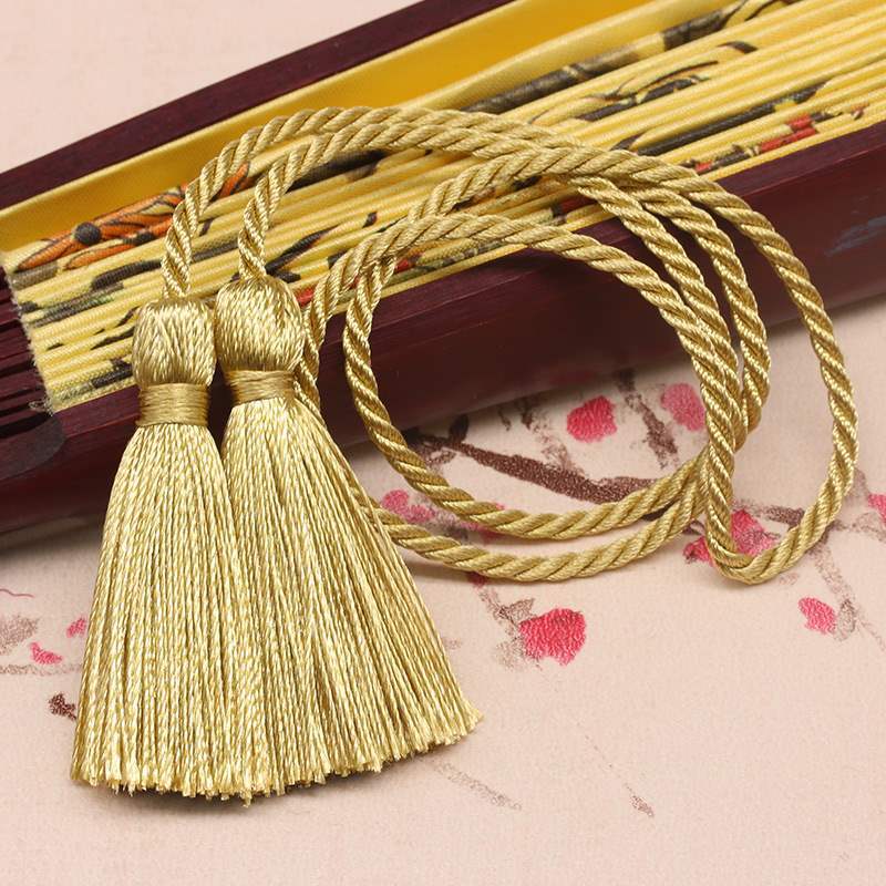 2-10Pcs 54cm Long Rope Double Fringe Trim Tassels Handmade Silk Bookmark Tassel For Curtain Decoration DIY Craft Sewing Supplies