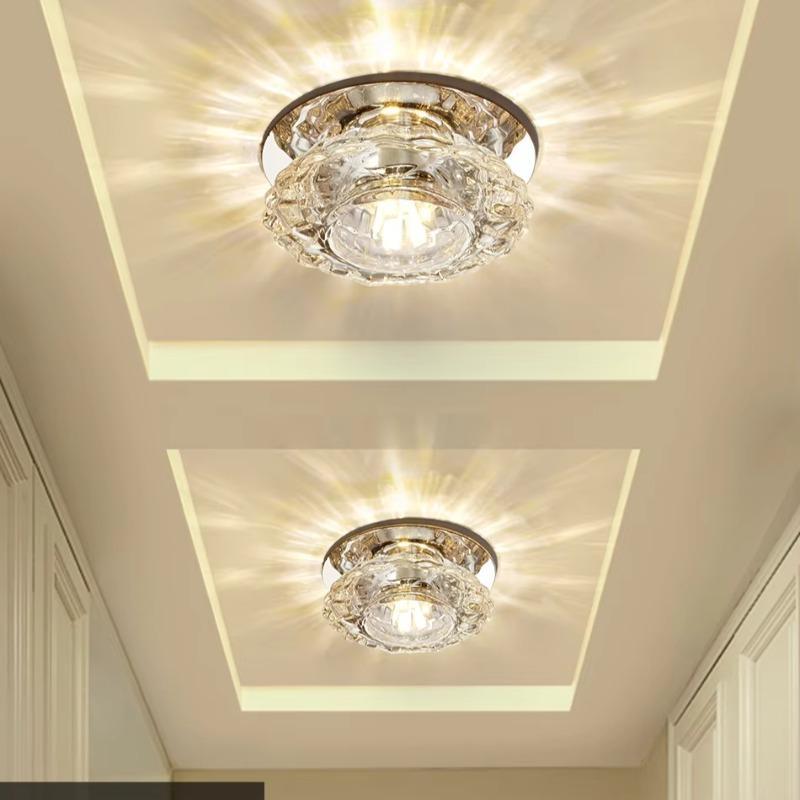 Aisle Flush LED Ceiling Lamp Living Room Crystal Corridor Aisle Lights LED Ceiling Lights