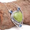 Lemon Chrysoprase Gemstone Mother's Day Jewelry Necklace 20 in