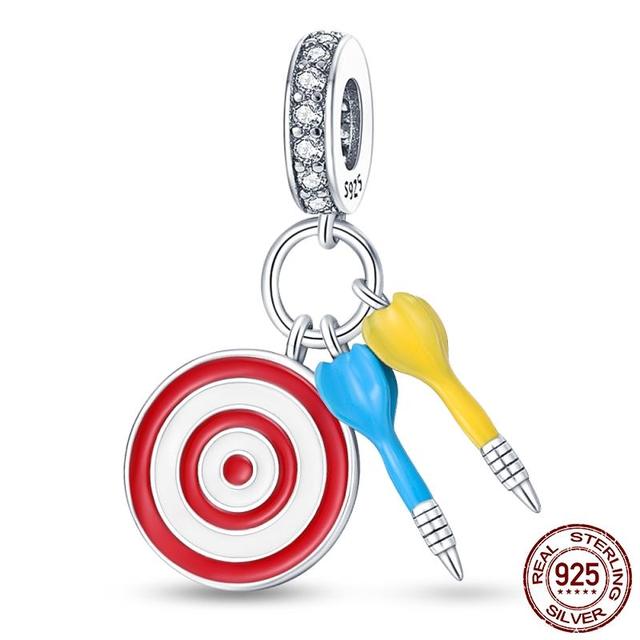 Maleta Rosa Colgante Unicornio de la Suerte Plata 925 Charm Ajuste Pulsera Fasion Original Collar Fabricación Joyería de Moda Regalo 2023 Nuevo