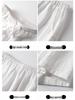 Women's White Cotton Linen Wide-Leg Pants - Slimming, Lightweight, Ice Silk, Casual Spring/Summer 2026