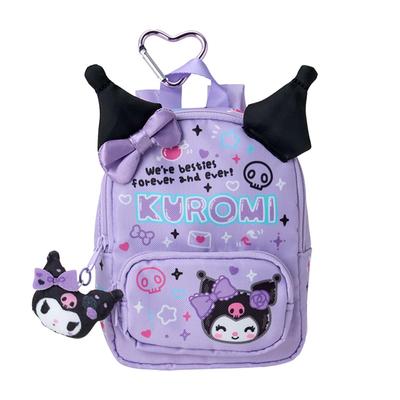 Gakuen Kirameki for Ages 3 and 124982 Backpack-style Pouch, Festival, Kuromi, Polyester, PVC, Steel, Up,