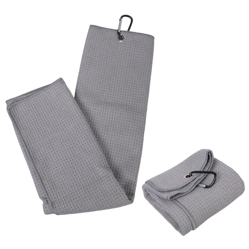 Golf Towel Microfibers Fabric Golf Towel Cleanings Wipe Cloth with Buckle Hook