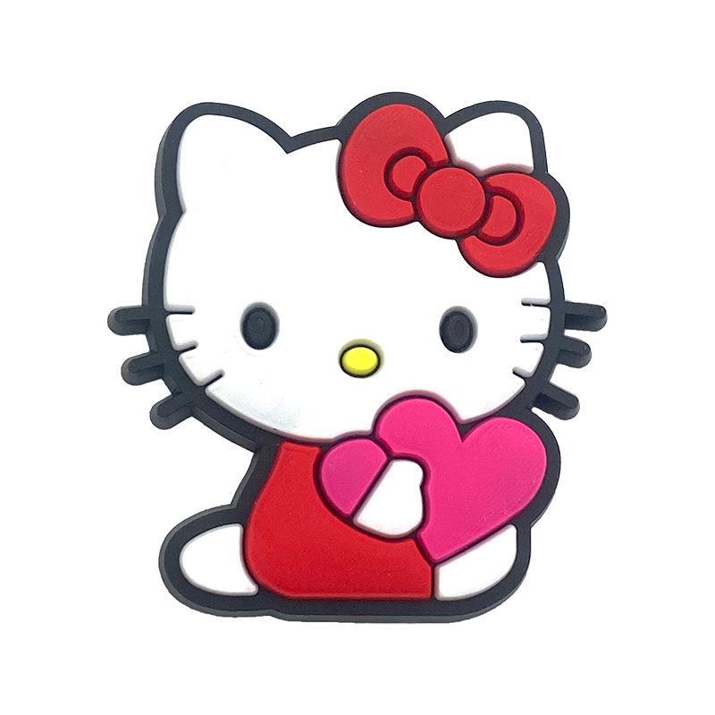 Hello Kitty Cat PVC Rubber Decorative Shoe Buckle - Flower Accessory