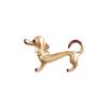 European Hot-Selling Cute Sausage Dog Brooch: Unisex Drip Oil Wax Pin Accessory