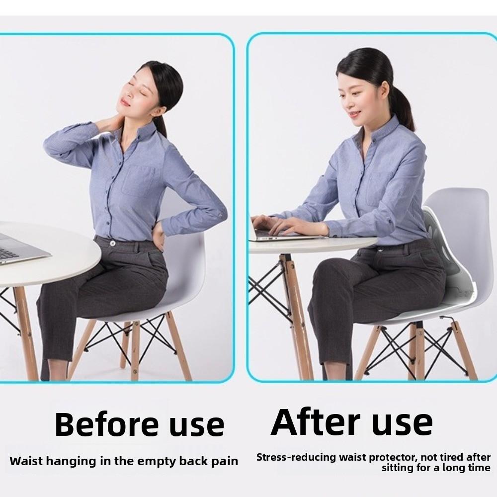 Foldable Back Support Cushion Comfortable Breathable Posture Correction Cushion Soft Adjustable Chair Waist Cushion