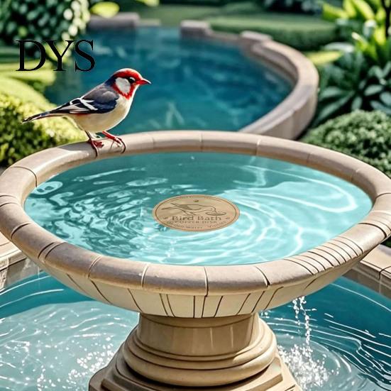Outdoor Garden Bird Bath Accessories Copper Disc, Water Purifier Pure 3 Point Decorative Waterscape Support, 4 Inch Purification Disc for