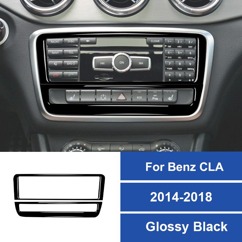 Real Carbon Fiber For Mercedes Benz CLA 2014-2018 Car Console CD Panel Frame Decoration Sticker Car Interior Accessories