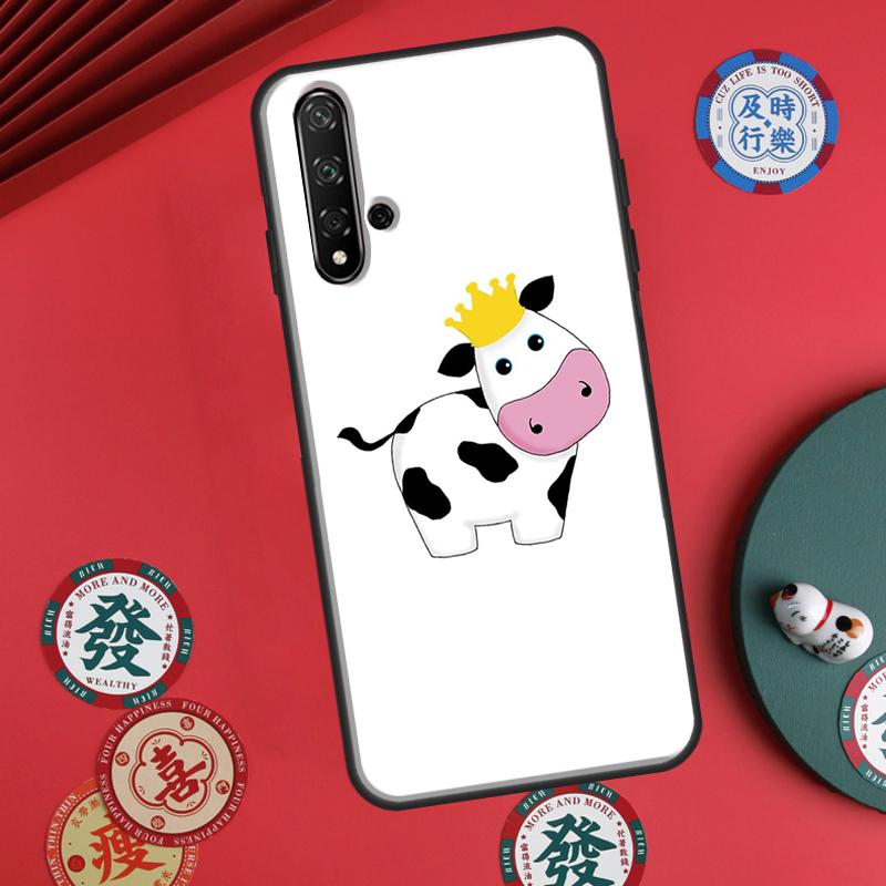 Animal Cute Cartoon Cow For Huawei P20 P30 P40 Lite P60 Pro Nova 12i 11i 8i 12s 9 10 SE Y90 Y60 Y70 Y72 Y61 Y91 Case