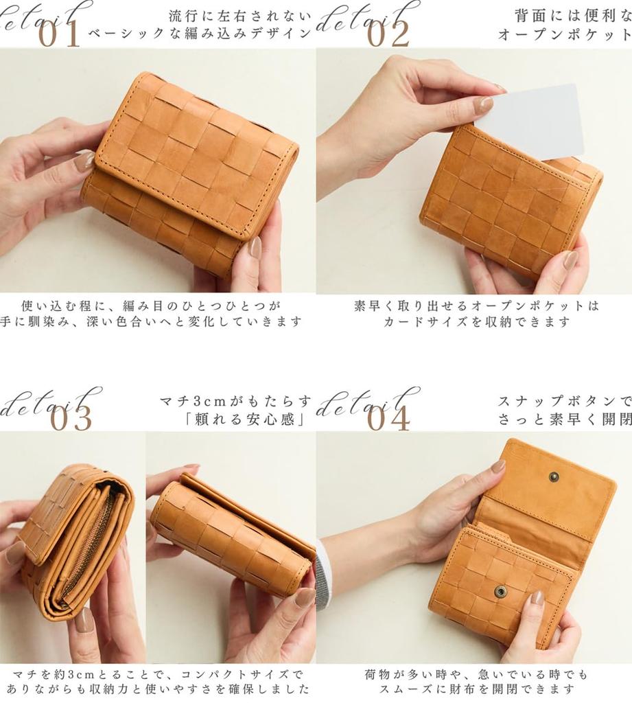 ZUCCHERO Damen-Bifold-Geldbörse, Echtes Leder, Leicht, Großes Fassungsvermögen, Kompakt, 48984