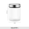 European Transparent Glass Storage Jar Kitchen Tea Coffee Bean Storage Bottle Moistureproof Sealed Jar Metal Lid Home Decoration