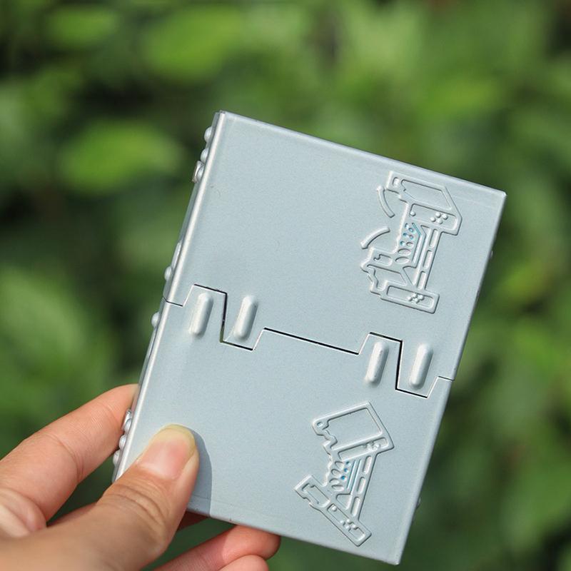 Outdoors Portable Solid Alcohol Fuel Folding Furnace Mini Picnic Burner Galvanized Iron Camping Stove Cooking Camping Equipment