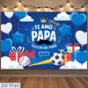 Banner de Fondo 2D Feliz Día Del Padre Balón Deportivo