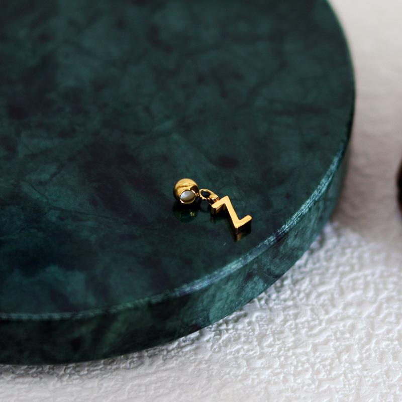 DIY Letter Necklace: 26 English Letter Pendant, Pull-Out Chain, Personalized Single Pendant Accessories