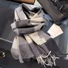 100% Pure Cashmere Scarf Female Winter Warm Cashmere Shawl Checkerboard Grain Design Couple Accessory Premium Windproof Scarf